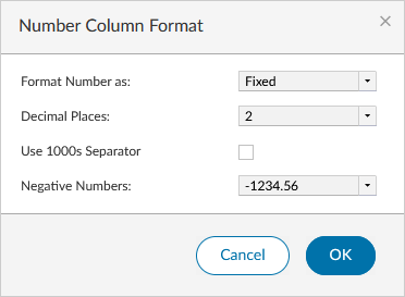 number format dialog